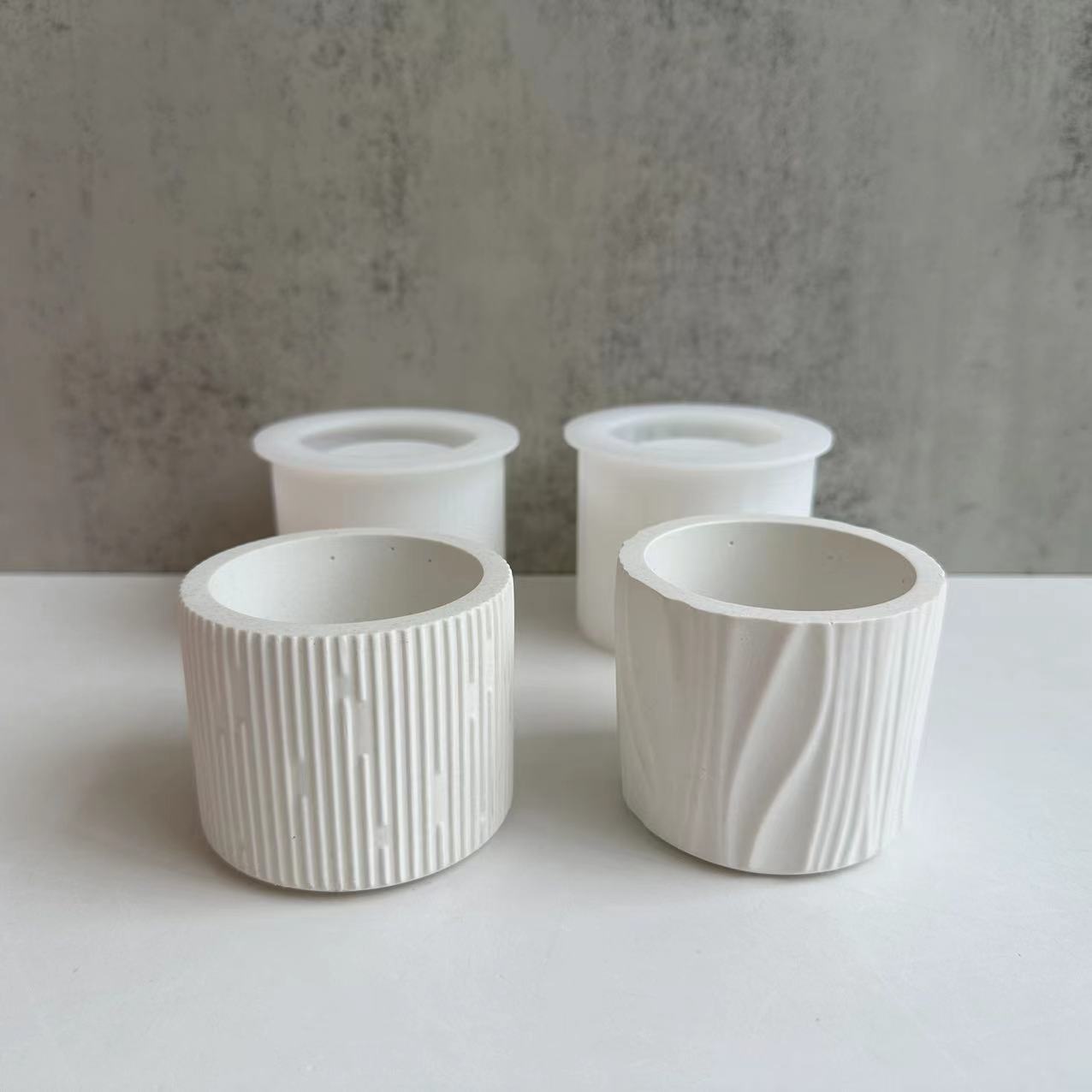 Ceramic Candle Vessel - Gypsum Lined Candle Cup Silicone Mold