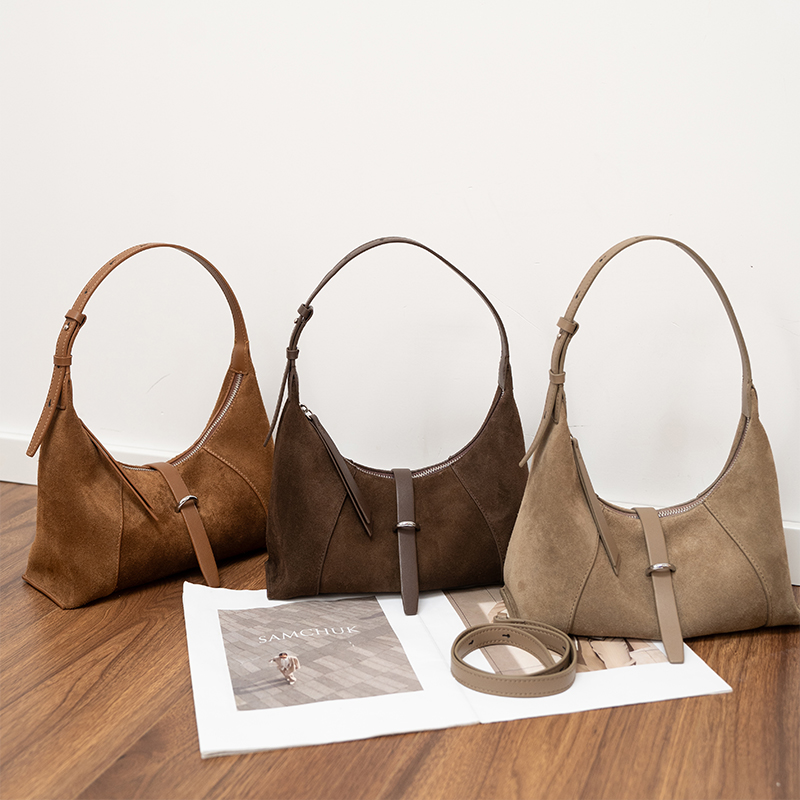 Interior Design Elegant - Ladies' suede handbag designer style fashionable