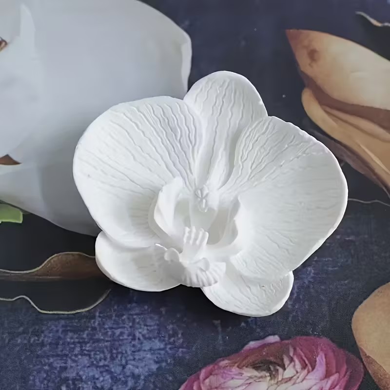 Ceramic Candle Vessel - 3D Butterfly Orchid Silicone Candle Mold