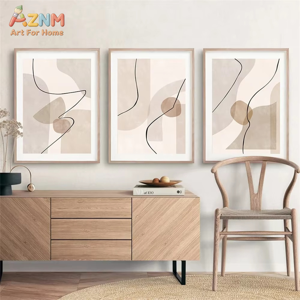 Abstract Beige Geometry Line W - Interior Design Modern review and price