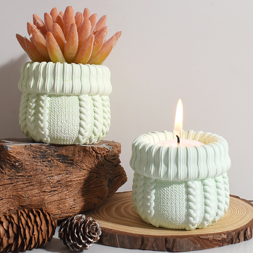 Knit Hat Plaster Candle Holder - Ceramic Candle Vessel review and price