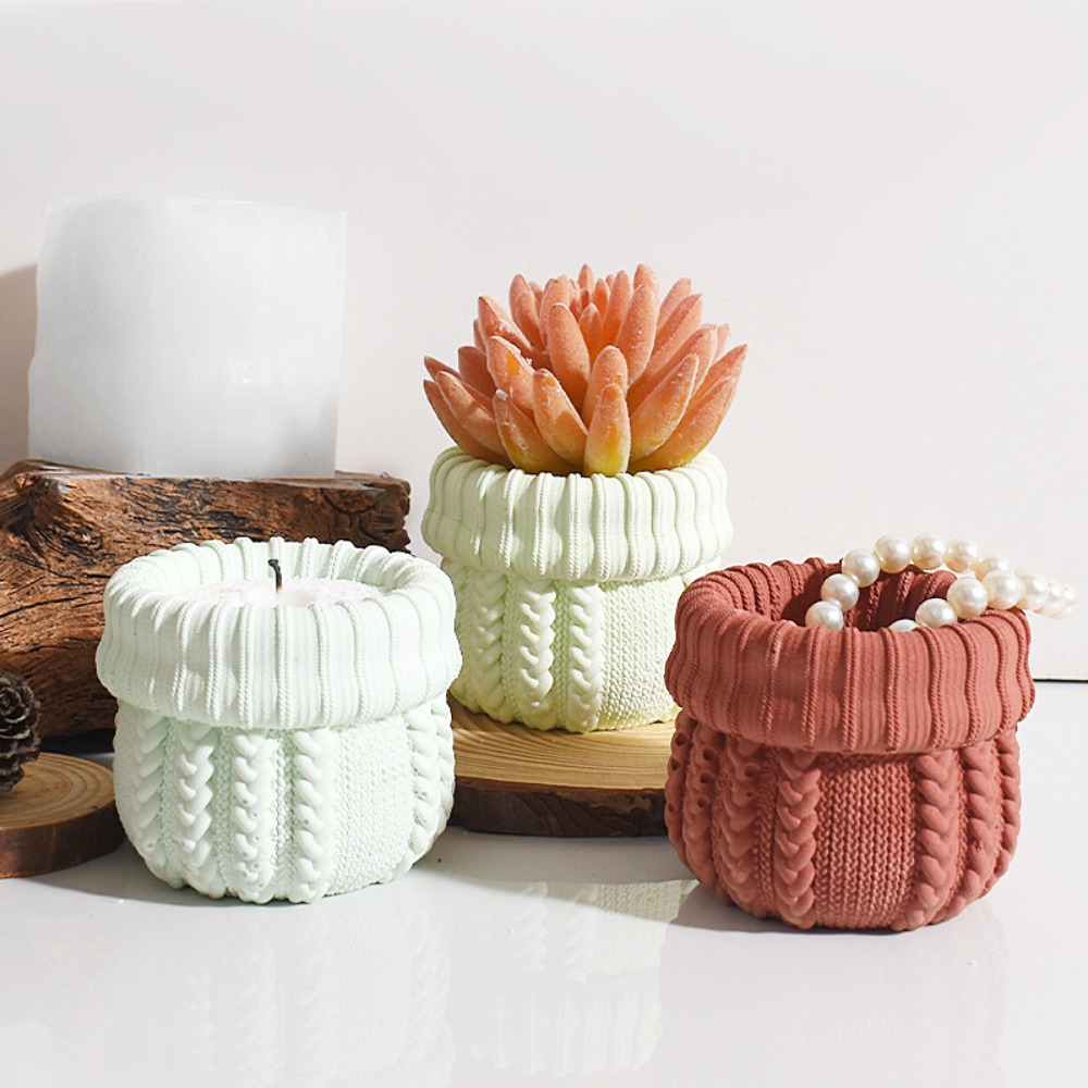 Knit Hat Plaster Candle Holder - Ceramic Candle Vessel review and price