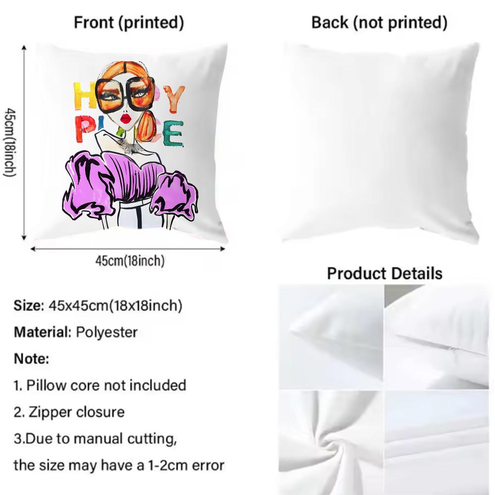 Chic Lady Illustration Cushion - Interior Design Illustration review and price