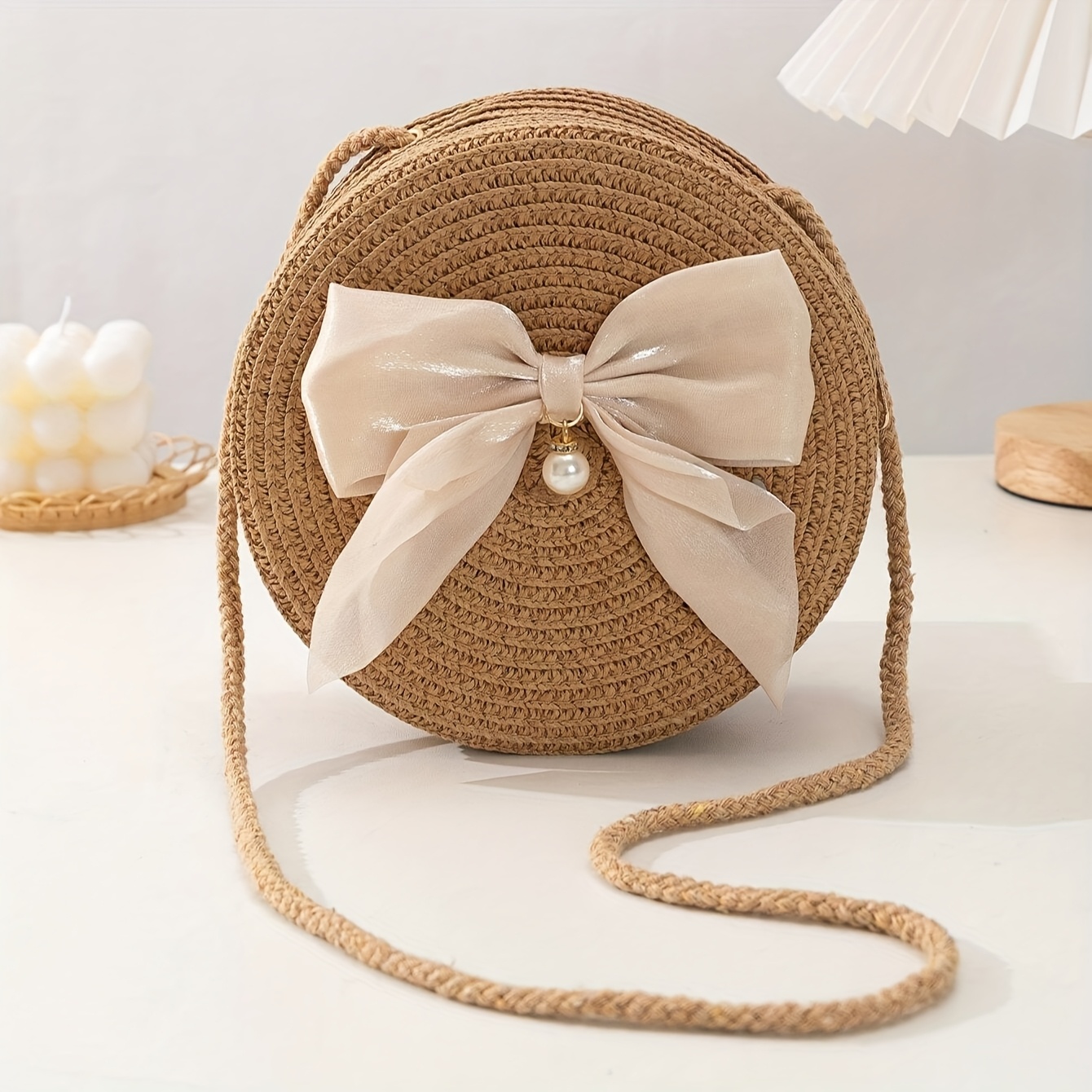 Elegant Round Straw Crossbody  - Interior Design Elegant review and price