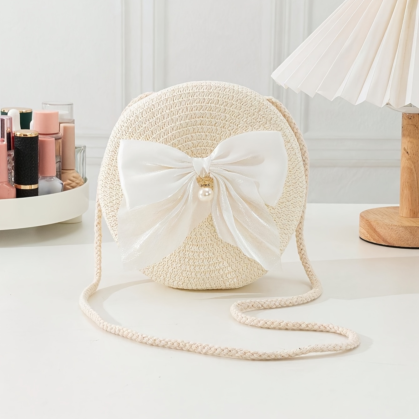 Elegant Round Straw Crossbody  - Interior Design Elegant review and price