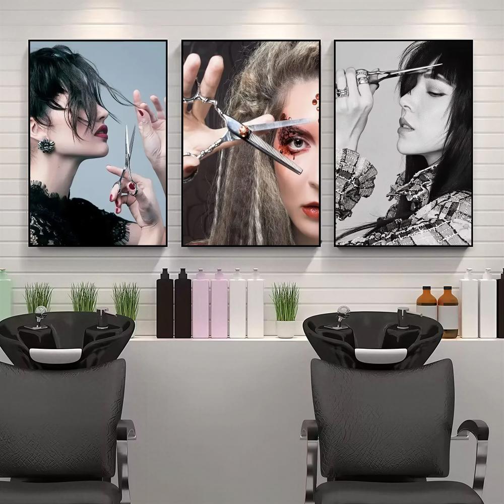Modern Hair Salon HD Wall Art  - Interior Design Illustration review and price