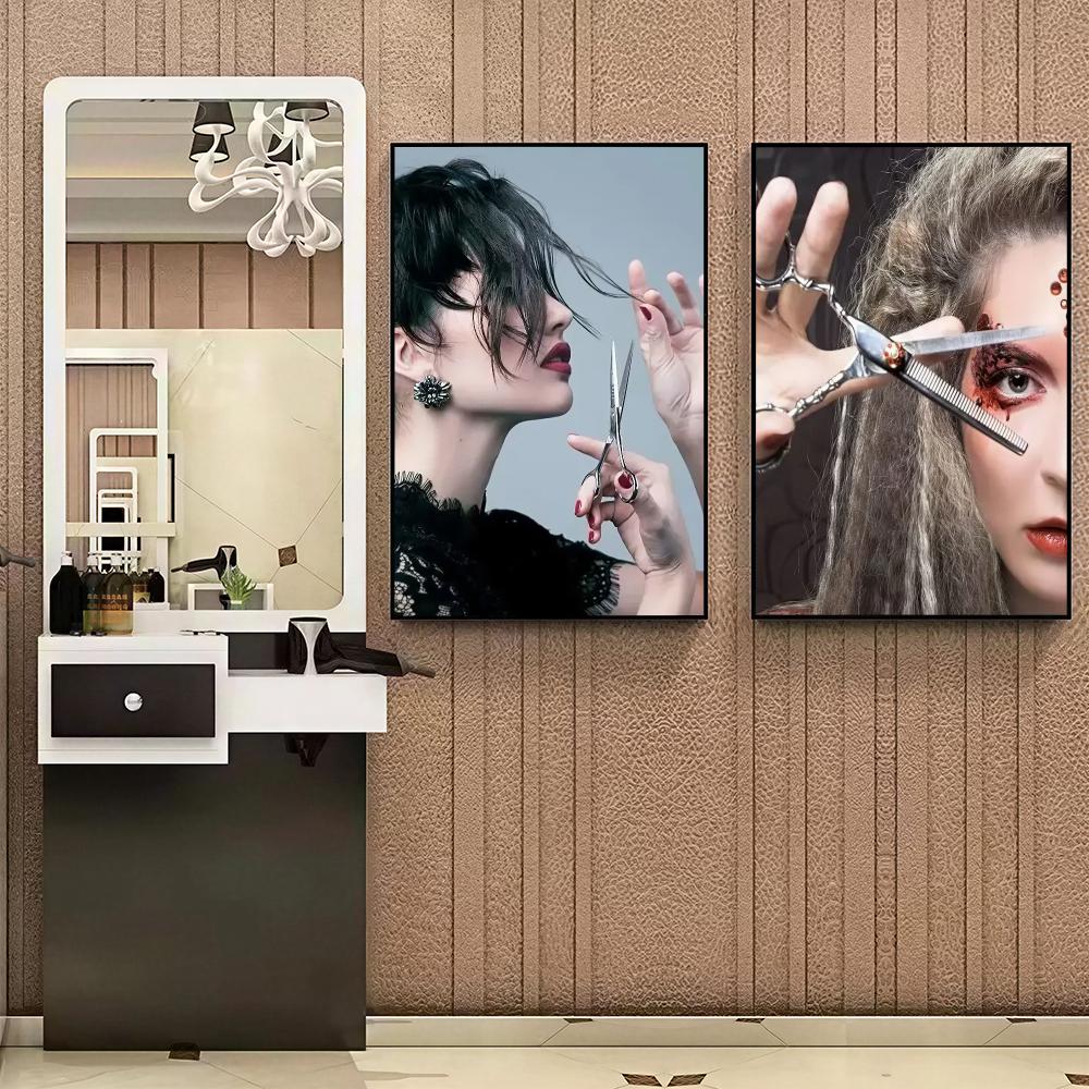 Modern Hair Salon HD Wall Art  - Interior Design Illustration review and price