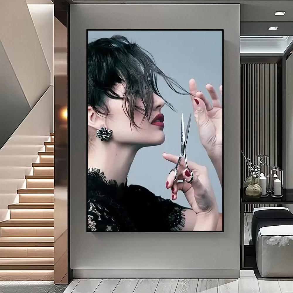 Modern Hair Salon HD Wall Art  - Interior Design Illustration review and price