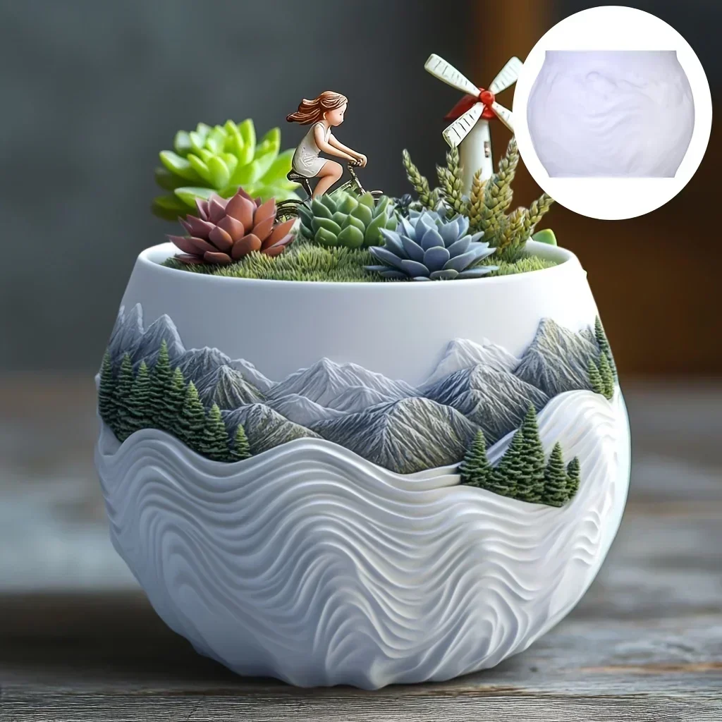 Mountain relief succulent plan - Ceramic Candle Vessel review and price