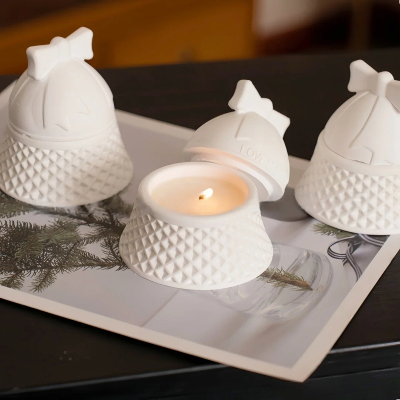Christmas Bell Shaped Silicone - Ceramic Candle Vessel review and price